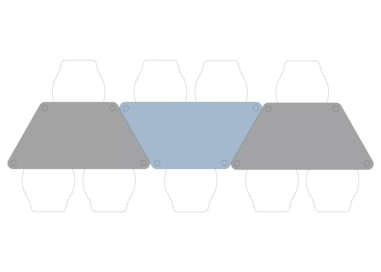 FLÖTOTTO - FLEX TABLE-Trapeztisch