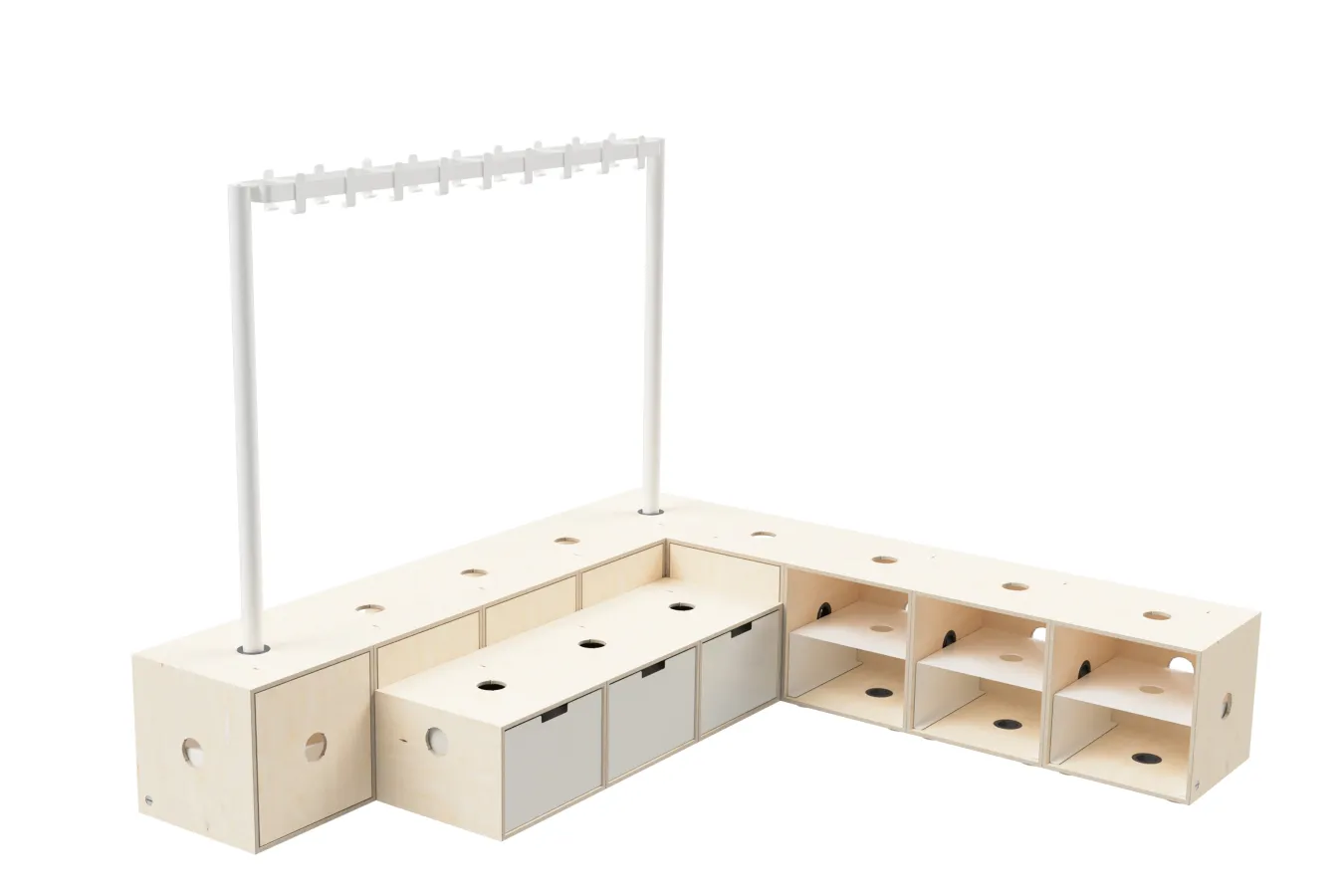 Aufstellvariante 1 FLÖTOTTO - ACTIVE Garderobe