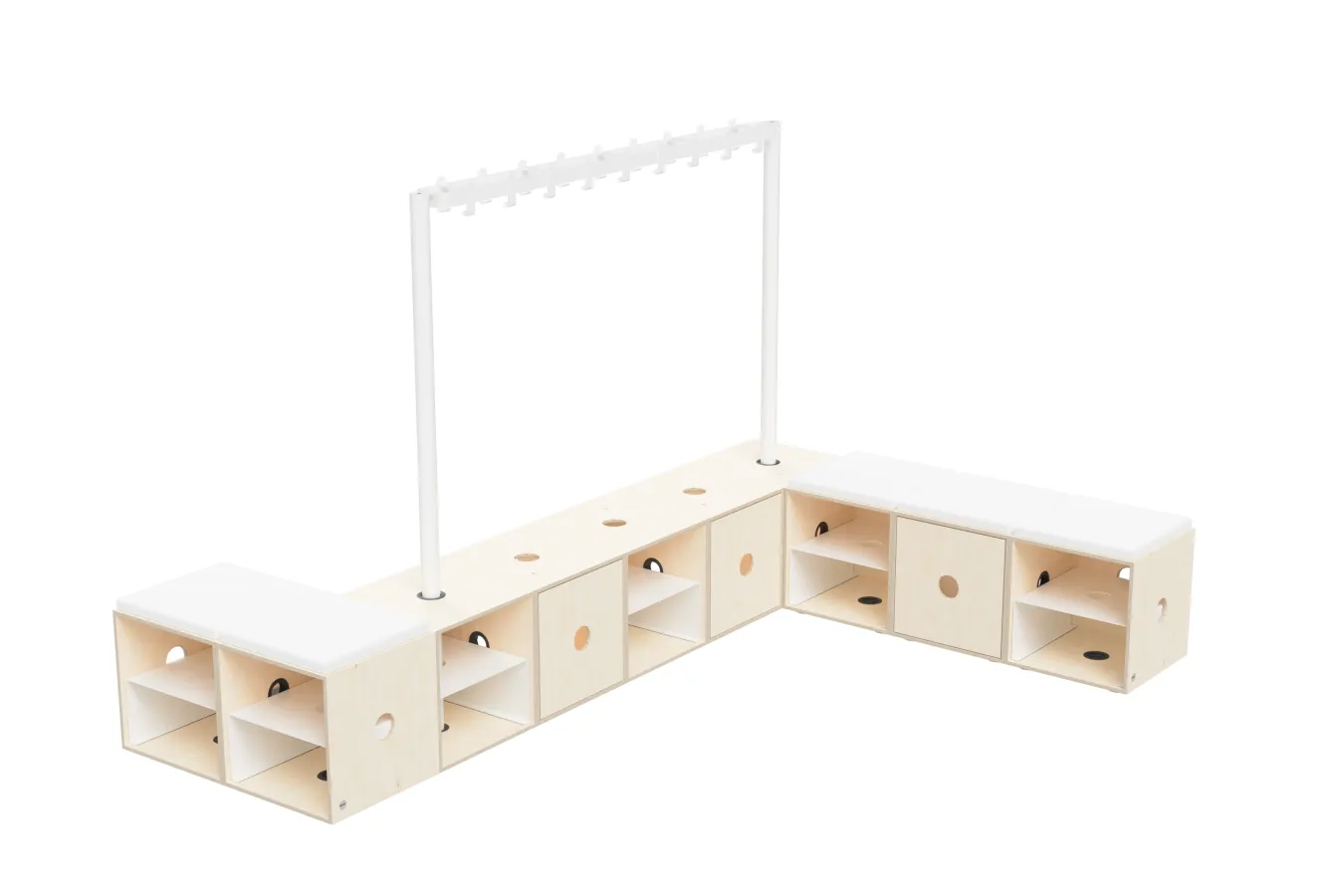 Aufstellvariante 2 FLÖTOTTO - ACTIVE Garderobe