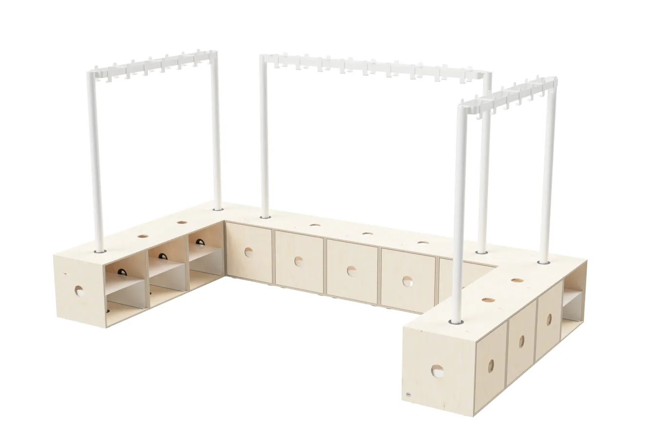 Aufstellvariante 4 FLÖTOTTO - ACTIVE Garderobe