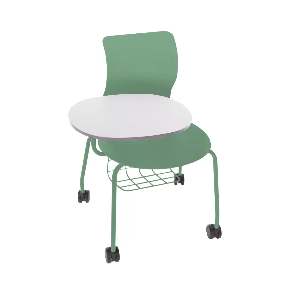 FLÖTOTTO -  PRO CHAIR – Vierbeingestell mit Rollen und Tablar
