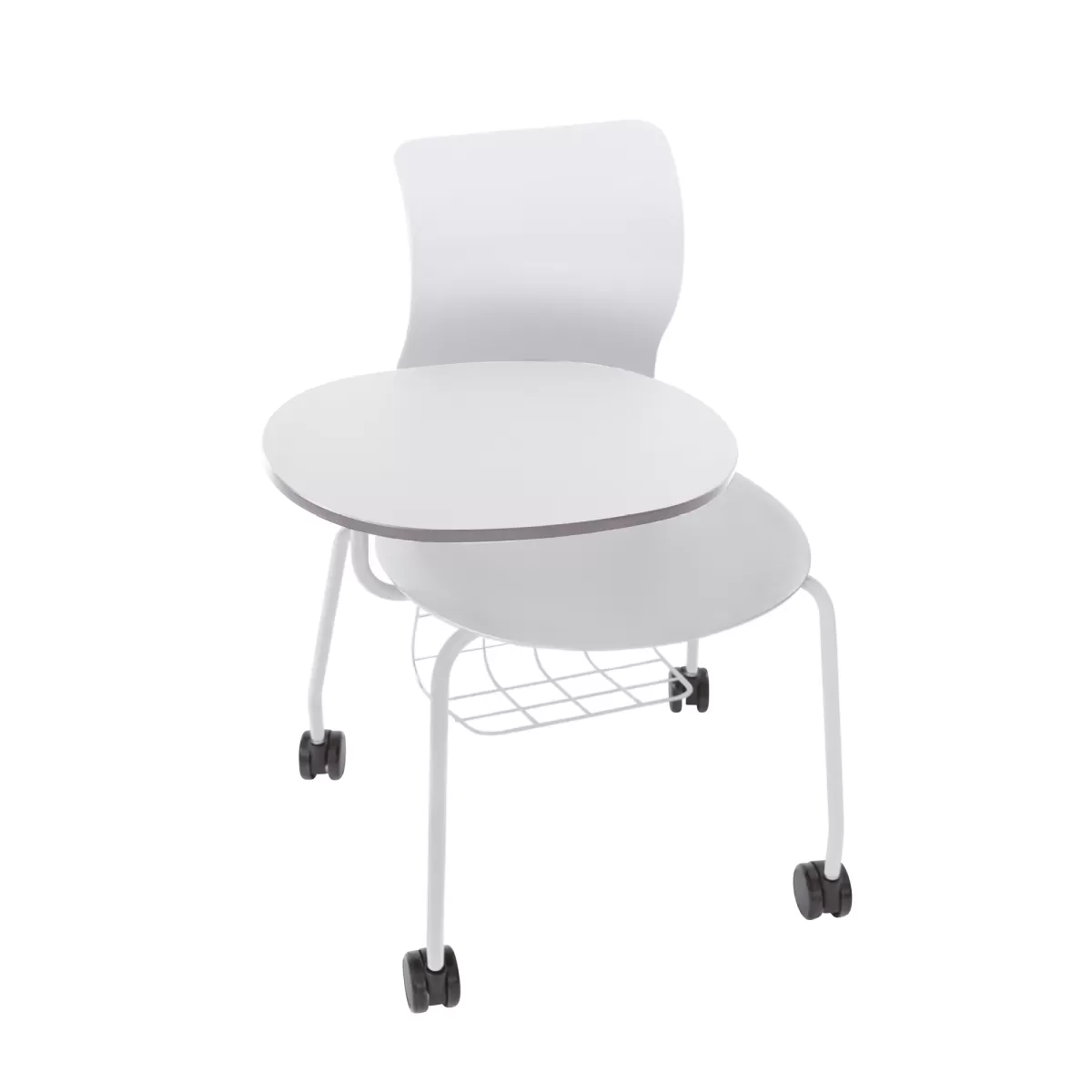 FLÖTOTTO -  PRO CHAIR – Vierbeingestell mit Rollen und Tablar